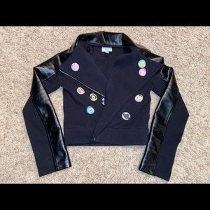 D-Signed Disney Tsum Tsum faux Leather Jacket 7/8